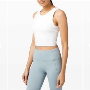 Lululemon Femme Force Crop Tank | White | Size 6
